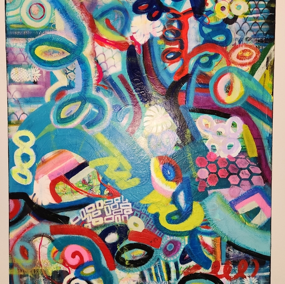 SOLD - Original Acrylic Graffiti Painting 30×40 in - Picture 3 of 5